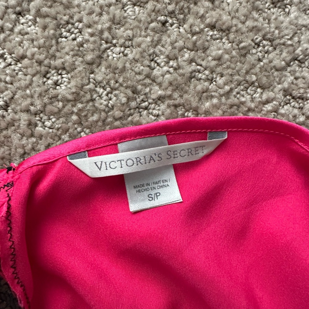 Victoria Secret Small silk teddy lingerie TWO aqua and pink - Picture 6 of 12